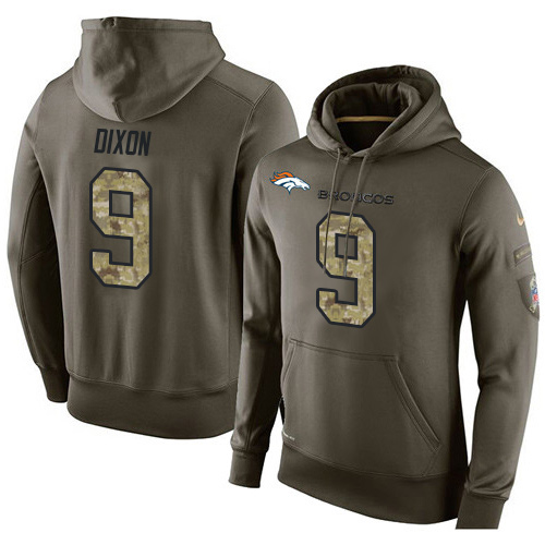 NFL Nike Denver Broncos #9 Riley Dixon Green Salute To Service Men's Pullover Hoodie